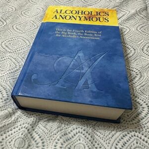 Alcoholics Anonymous Blue and Yellow Hardcover Book